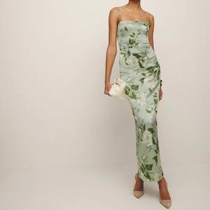 NWT Reformation Frankie silk dress - Tea Garden